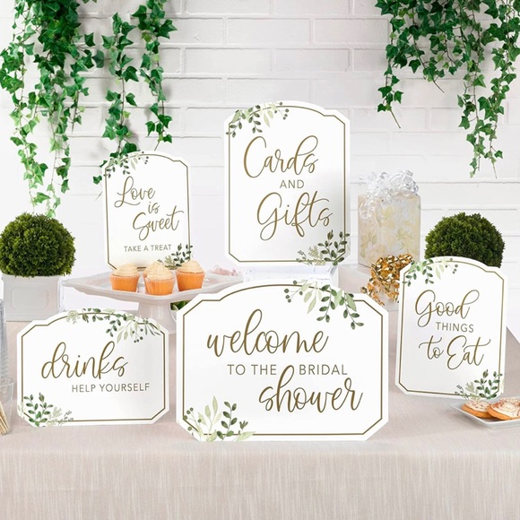 Botanical Greenery Bridal Shower Signs - Picture 2 of 7